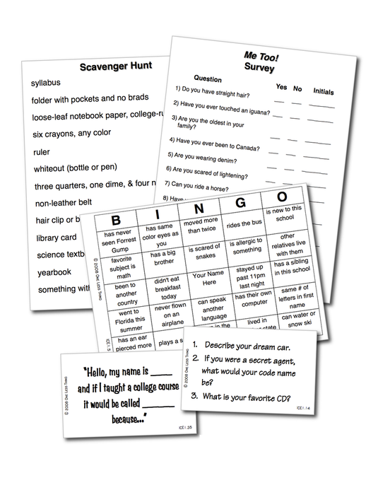 Icebreakers Activity, PDF Download