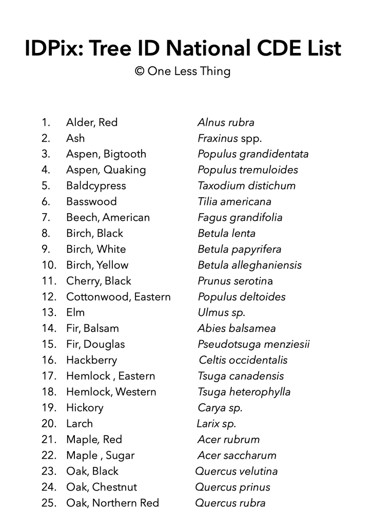 National Forestry Tree ID, PowerPoint Downloads