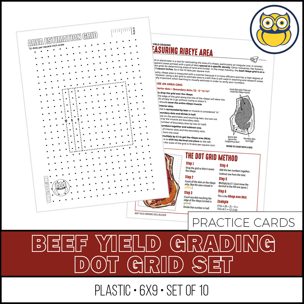 Beef Yield Grading, Dot Grid SET of 10