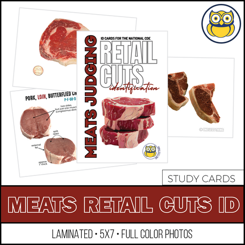 Meats Judging Retail Cut ID, LAMINATED CARDS