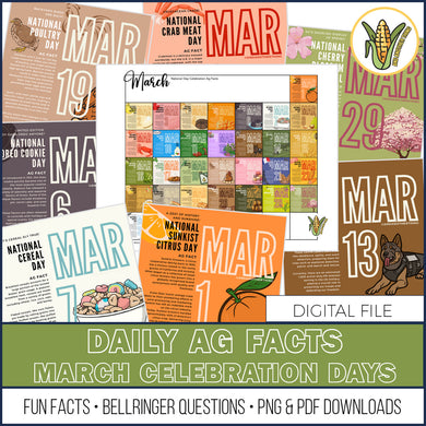 And Another Thing AG FACTS, MARCH Celebration Days