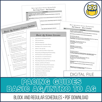 Pacing Guide, BASIC AG