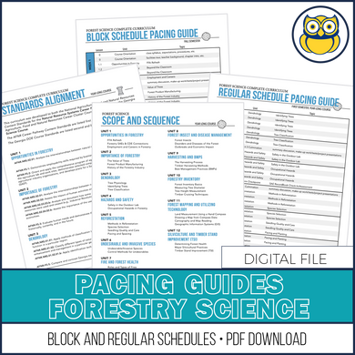 Pacing Guide, FORESTRY