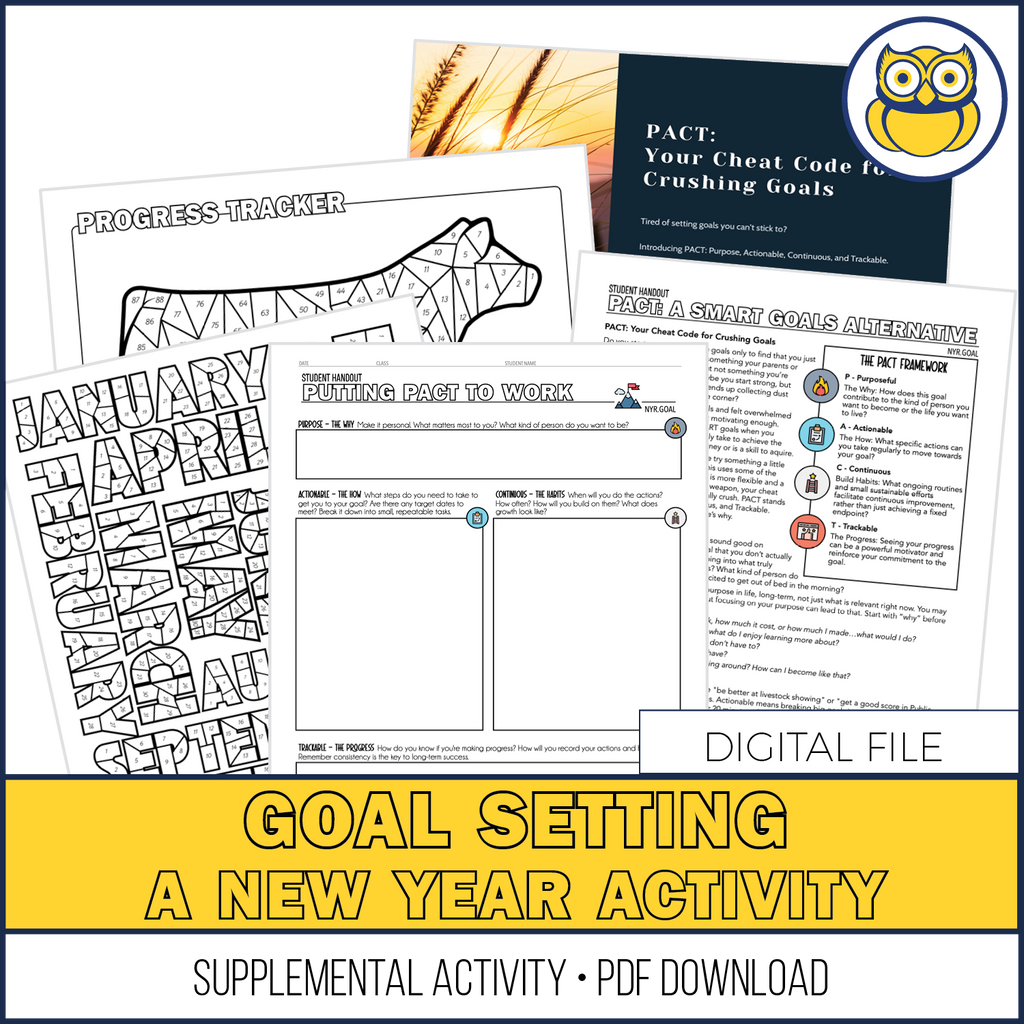 Goal Setting, SUPPLEMENTAL New Year Exercise