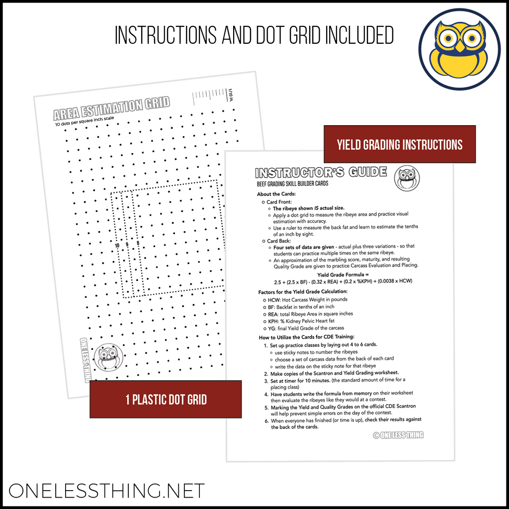 Beef Yield Grading, Skill Builder SET 2