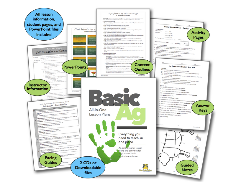 Load image into Gallery viewer, *Basic Ag High School, All-In-One Lesson Plans (Printed Copy Included)
