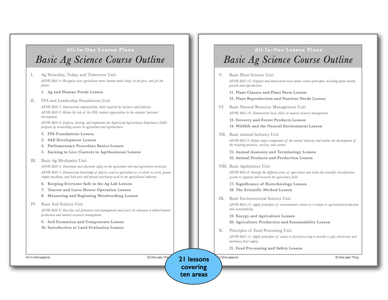 Load image into Gallery viewer, *Basic Ag High School, All-In-One Lesson Plans (Printed Copy Included)
