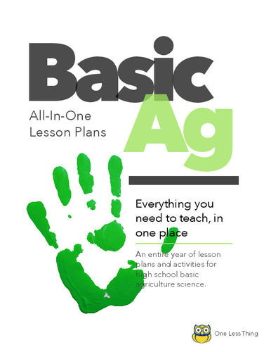 *Basic Ag High School, All-In-One Lesson Plans (Printed Copy Included)