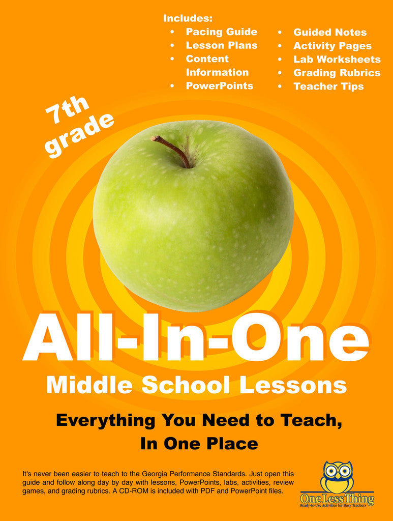 Load image into Gallery viewer, *Middle School 7th Grade, All-In-One Lesson Plans (download only)
