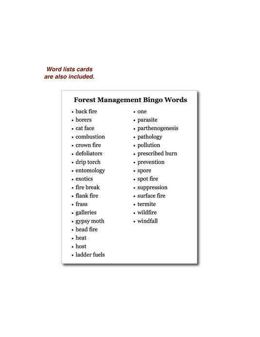 Forest Management, Bingo Download Only