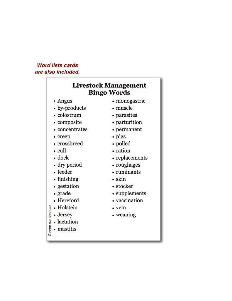 Load image into Gallery viewer, Livestock Management, Bingo Download Only
