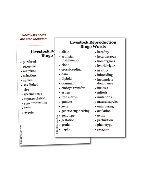 Livestock Reproduction, Unit Set Download Only