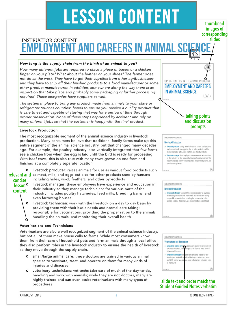 Load image into Gallery viewer, CCANS01.3 Employment and Careers, Animal Science Complete Curriculum
