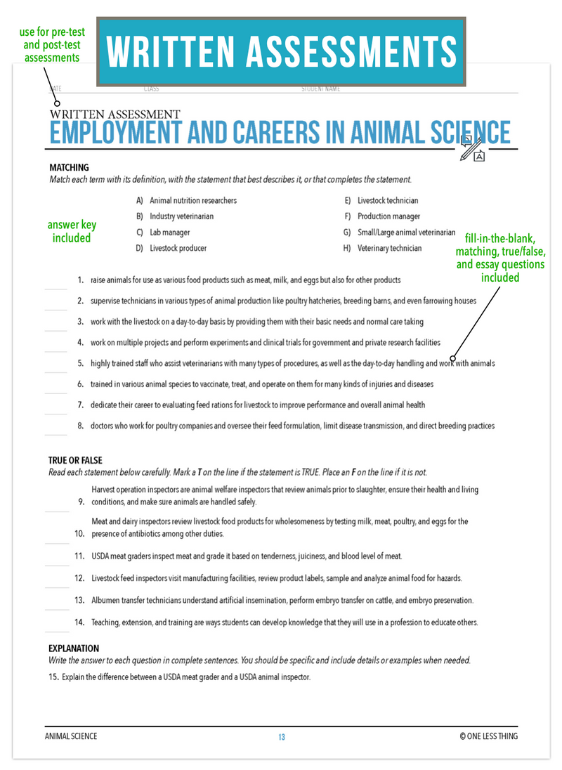 Load image into Gallery viewer, CCANS01.3 Employment and Careers, Animal Science Complete Curriculum
