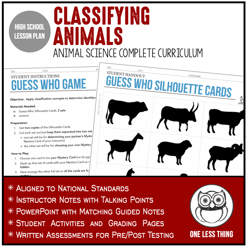 Load image into Gallery viewer, CCANS02.3 Classifying Animals, Animal Science Complete Curriculum
