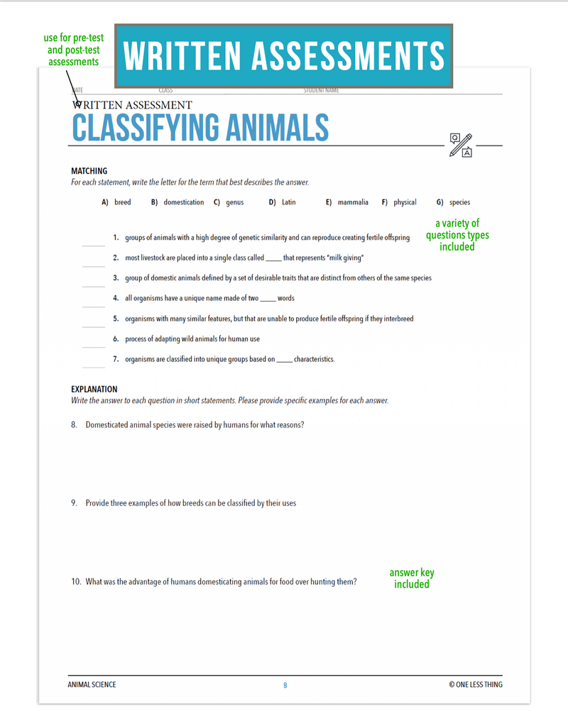 Load image into Gallery viewer, CCANS02.3 Classifying Animals, Animal Science Complete Curriculum
