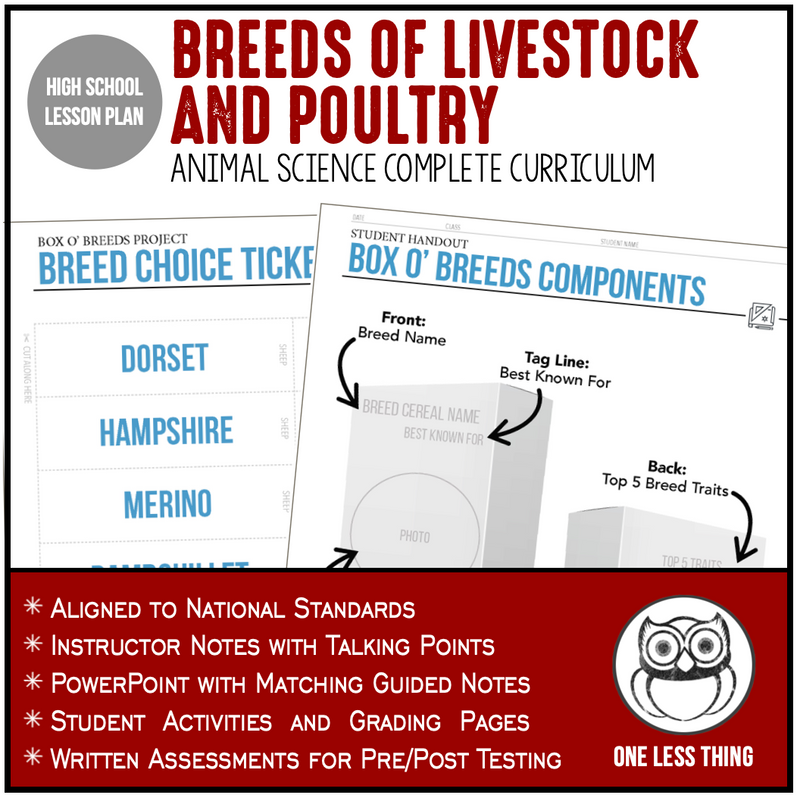 Load image into Gallery viewer, CCANS03.3 Livestock Breeds, Animal Science Complete Curriculum
