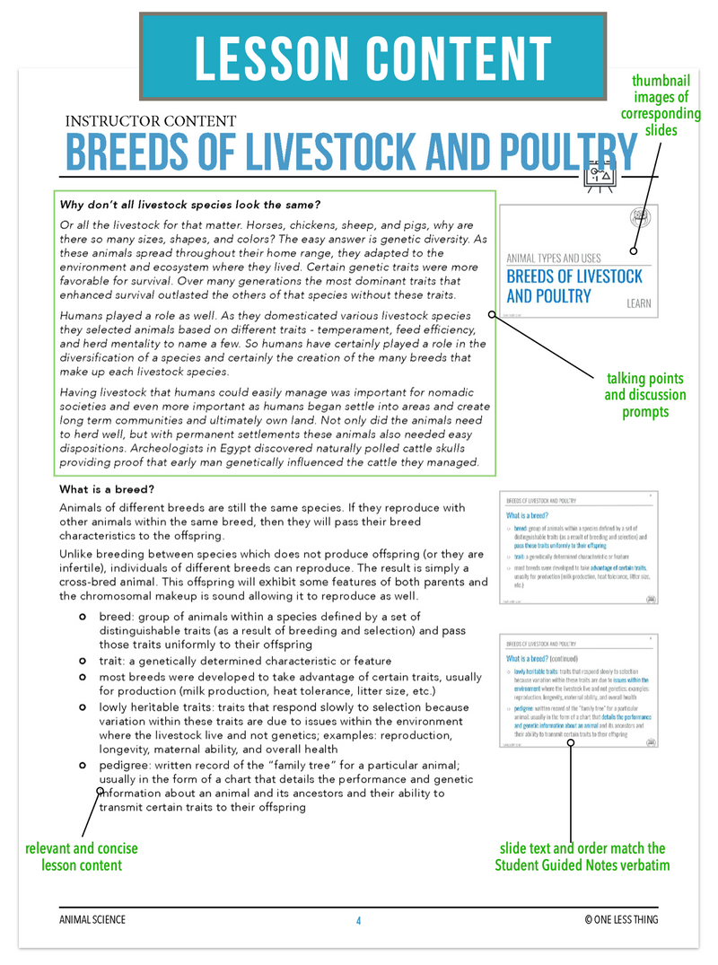 Load image into Gallery viewer, CCANS03.3 Livestock Breeds, Animal Science Complete Curriculum
