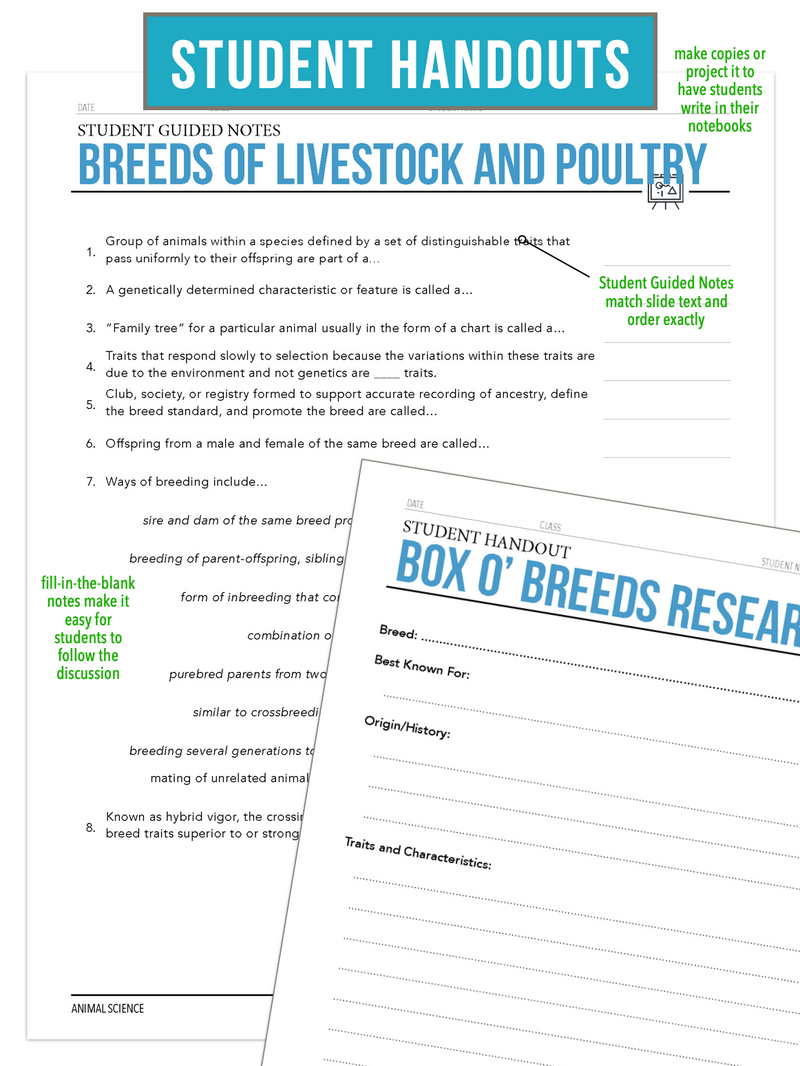 Load image into Gallery viewer, CCANS03.3 Livestock Breeds, Animal Science Complete Curriculum
