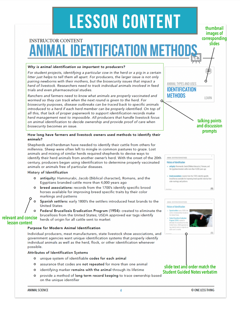 Load image into Gallery viewer, CCANS03.4 Animal Identification Methods, Animal Science Complete Curriculum
