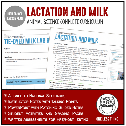 CCANS04.1 Lactation and Milk, Animal Science Complete Curriculum