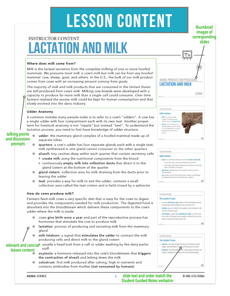 Load image into Gallery viewer, CCANS04.1 Lactation and Milk, Animal Science Complete Curriculum
