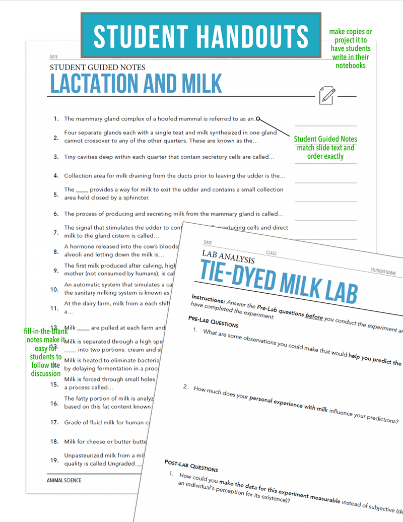 Load image into Gallery viewer, CCANS04.1 Lactation and Milk, Animal Science Complete Curriculum
