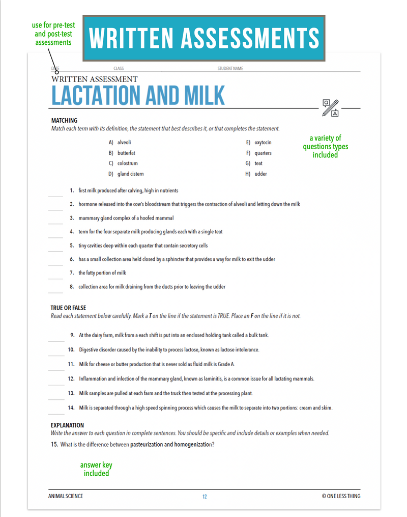 Load image into Gallery viewer, CCANS04.1 Lactation and Milk, Animal Science Complete Curriculum
