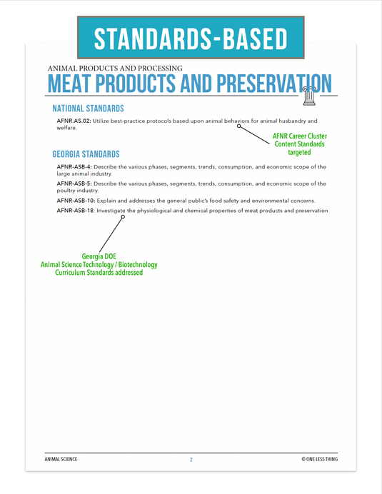 CCANS04.3 Meat Products and Preservation, Animal Science Complete Curriculum