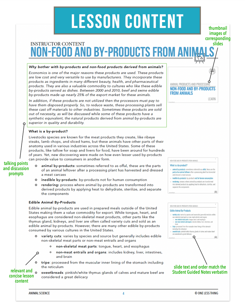 Load image into Gallery viewer, CCANS04.4 NonFood and ByProducts from Animals, Animal Science Complete Curriculum
