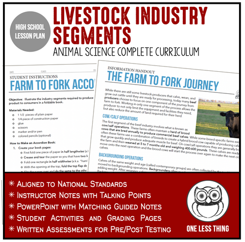 CCANS05.1 Livestock Industry Segments, Animal Science Complete Curriculum