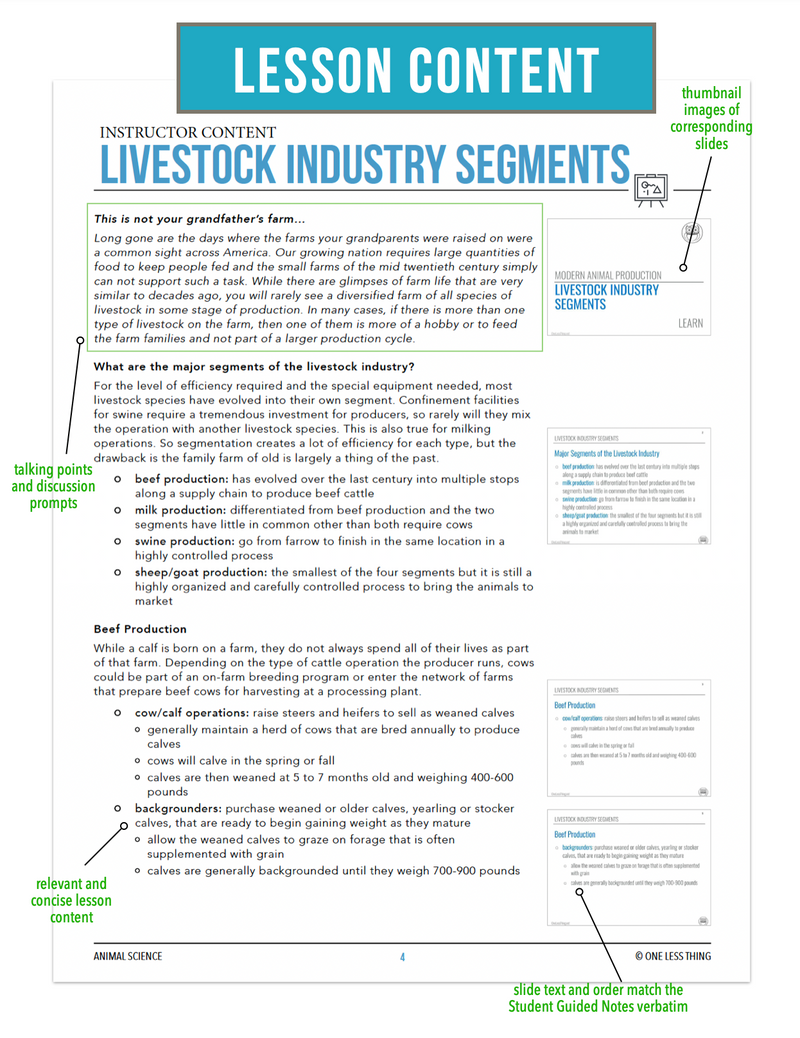 Load image into Gallery viewer, CCANS05.1 Livestock Industry Segments, Animal Science Complete Curriculum
