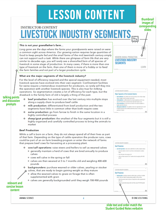 CCANS05.1 Livestock Industry Segments, Animal Science Complete Curriculum