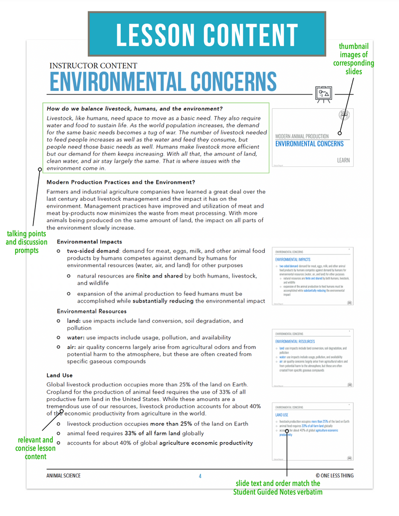 Load image into Gallery viewer, CCANS05.4 Environmental Concerns, Animal Science Complete Curriculum
