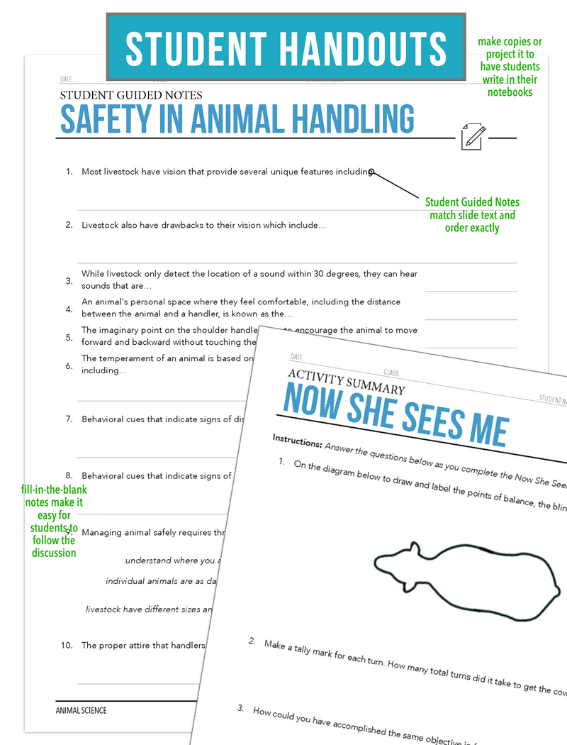 Load image into Gallery viewer, CCANS06.1 Safety in Handling, Animal Science Complete Curriculum
