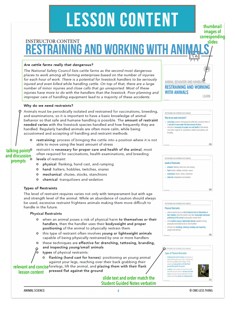 Load image into Gallery viewer, CCANS06.2 Restraining and Working with Animals, Animal Science Complete Curriculum
