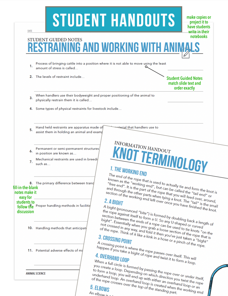 Load image into Gallery viewer, CCANS06.2 Restraining and Working with Animals, Animal Science Complete Curriculum
