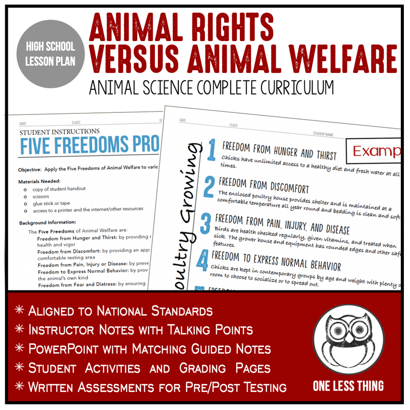 Load image into Gallery viewer, CCANS06.3 Rights vs Welfare, Animal Science Complete Curriculum
