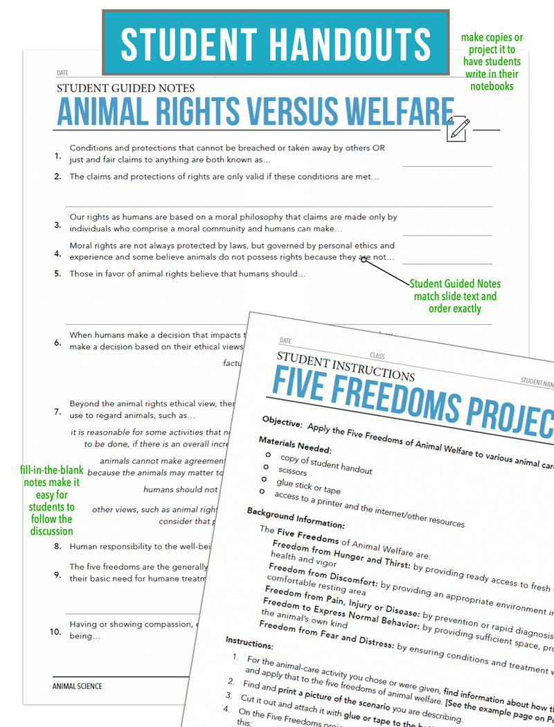 Load image into Gallery viewer, CCANS06.3 Rights vs Welfare, Animal Science Complete Curriculum
