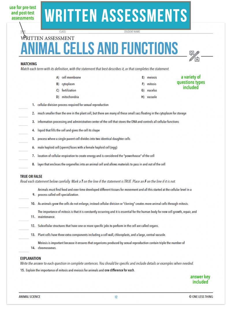 Load image into Gallery viewer, CCANS07.1 Animal Cells and Functions, Animal Science Complete Curriculum
