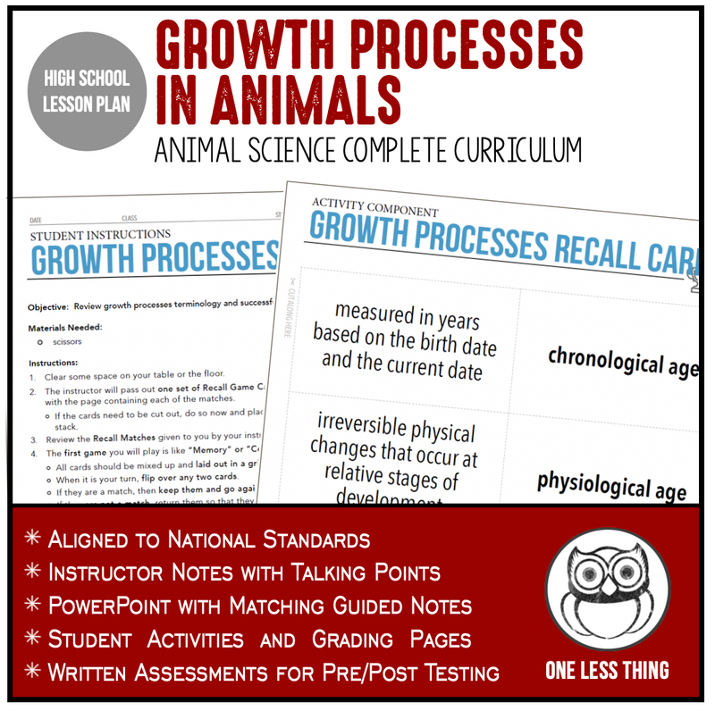 Load image into Gallery viewer, CCANS07.2 Growth Processes, Animal Science Complete Curriculum
