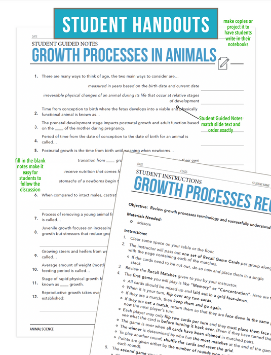 CCANS07.2 Growth Processes, Animal Science Complete Curriculum