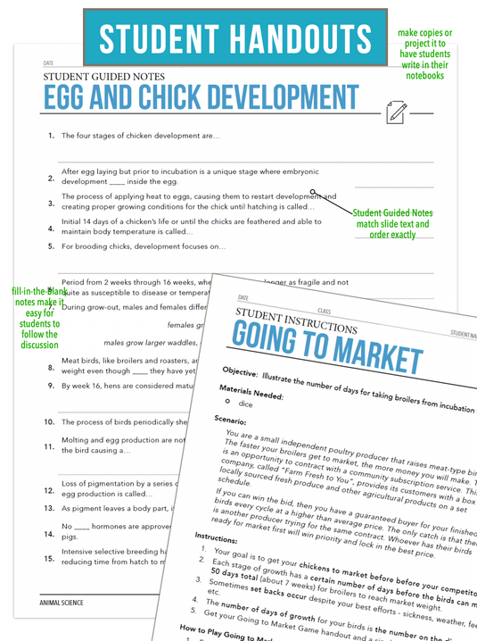 CCANS07.3 Egg and Chick Development, Animal Science Complete Curriculum