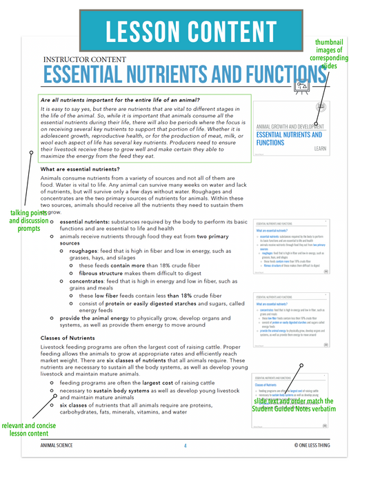 CCANS08.2 Essential Nutrients and Functions, Animal Science Complete Curriculum