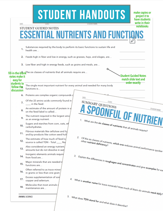 CCANS08.2 Essential Nutrients and Functions, Animal Science Complete Curriculum