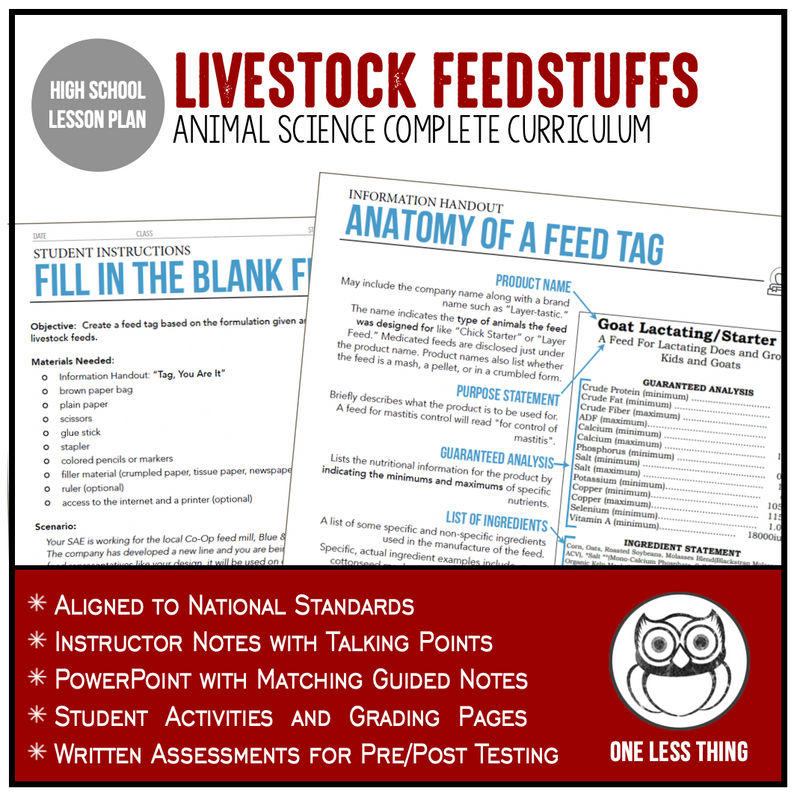 Load image into Gallery viewer, CCANS08.3 Livestock Feedstuffs, Animal Science Complete Curriculum
