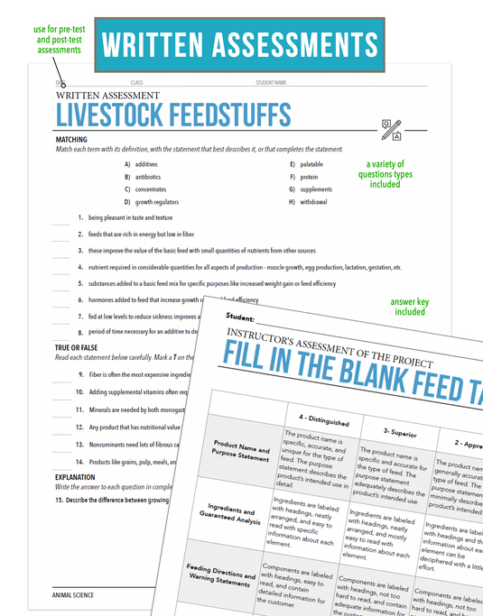 CCANS08.3 Livestock Feedstuffs, Animal Science Complete Curriculum