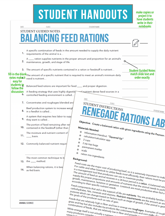 CCANS08.4 Balancing Feed Rations, Animal Science Complete Curriculum