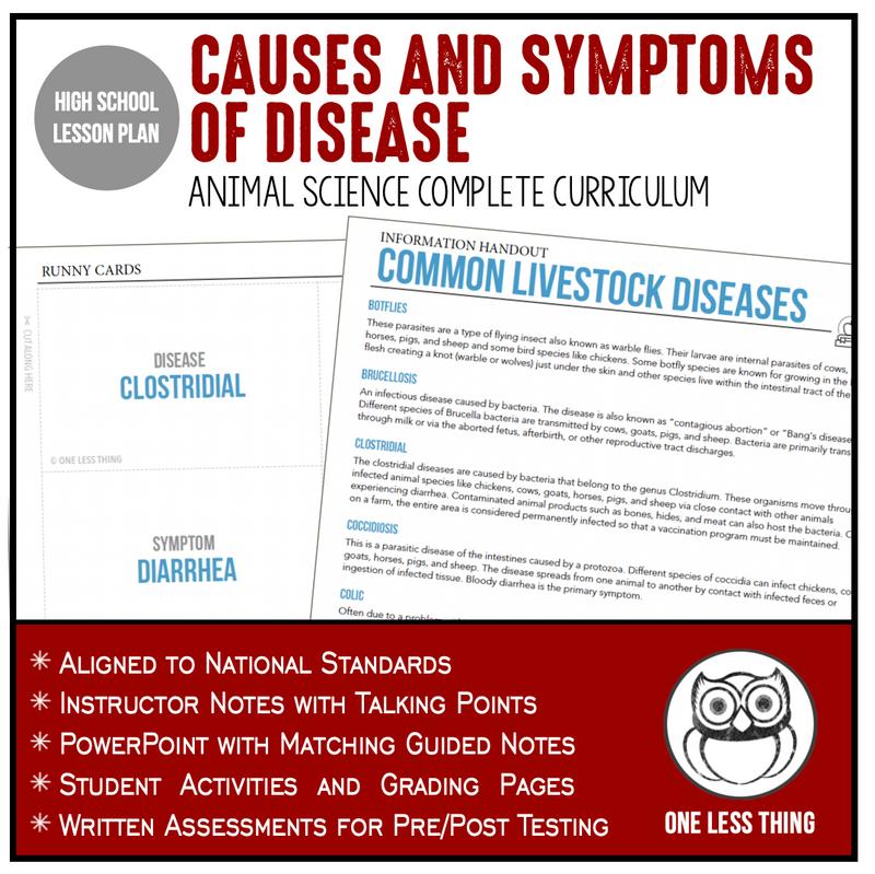 Load image into Gallery viewer, CCANS09.1 Causes and Symptoms of Disease, Animal Science Complete Curriculum
