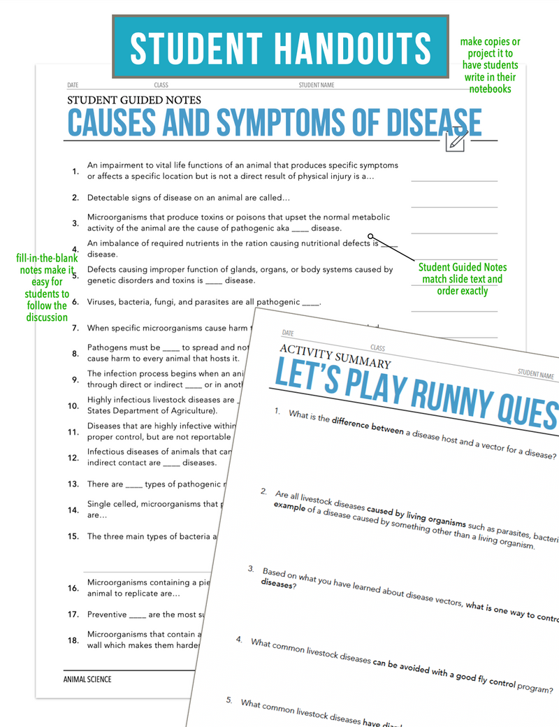 Load image into Gallery viewer, CCANS09.1 Causes and Symptoms of Disease, Animal Science Complete Curriculum
